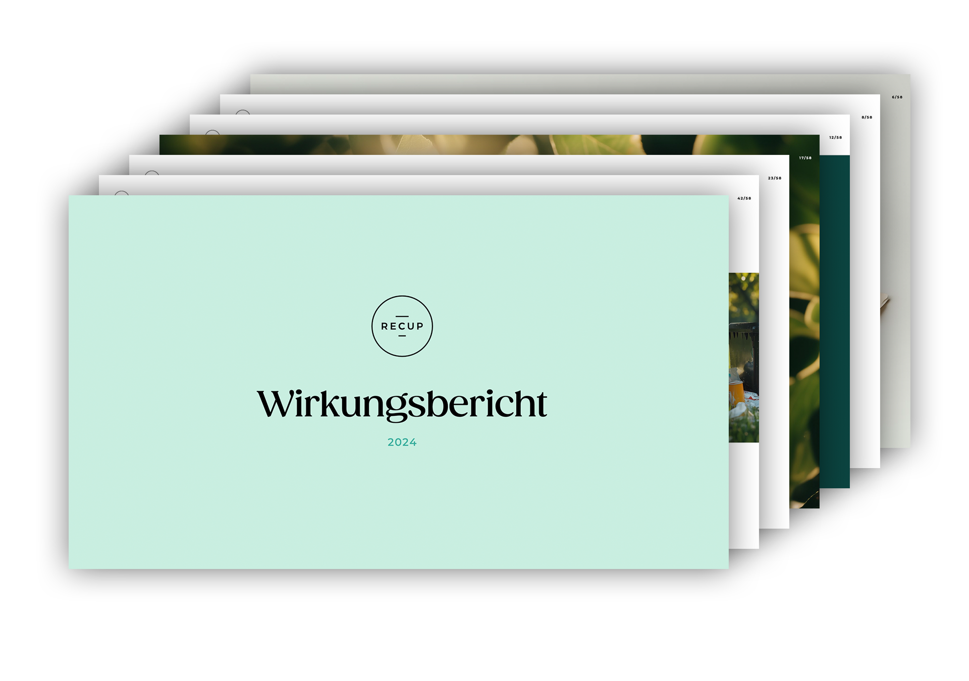 recup_wirkungsbericht_2024_vorschau Die ersten Slides des RECUP Wirkungsberichts von 2024 gestaffelt als Vorschau